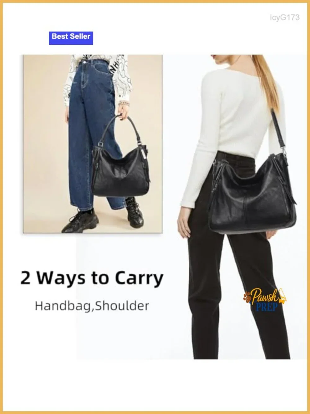Women's Hobo Tote Bag Large Soft Faux Leather Shoulder Handbag, Detachable